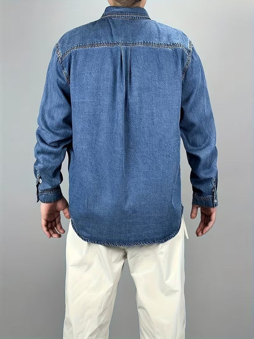 Men's Long-Sleeved Button-Down Shirt