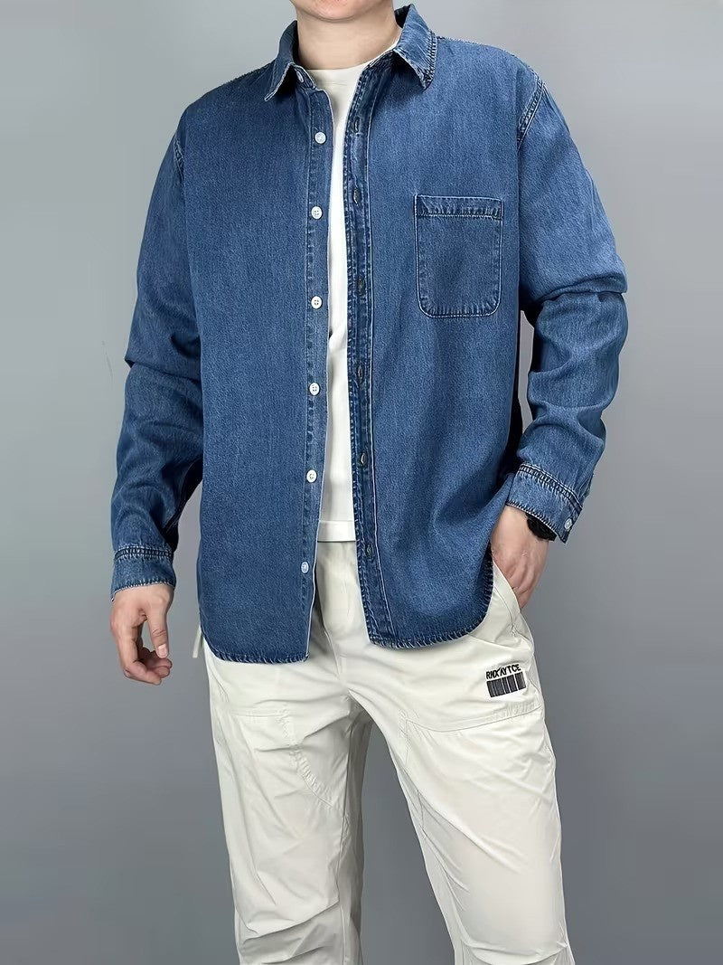 Men's Long-Sleeved Button-Down Shirt