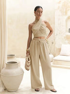 Women's Cross-Front Two-Piece Set