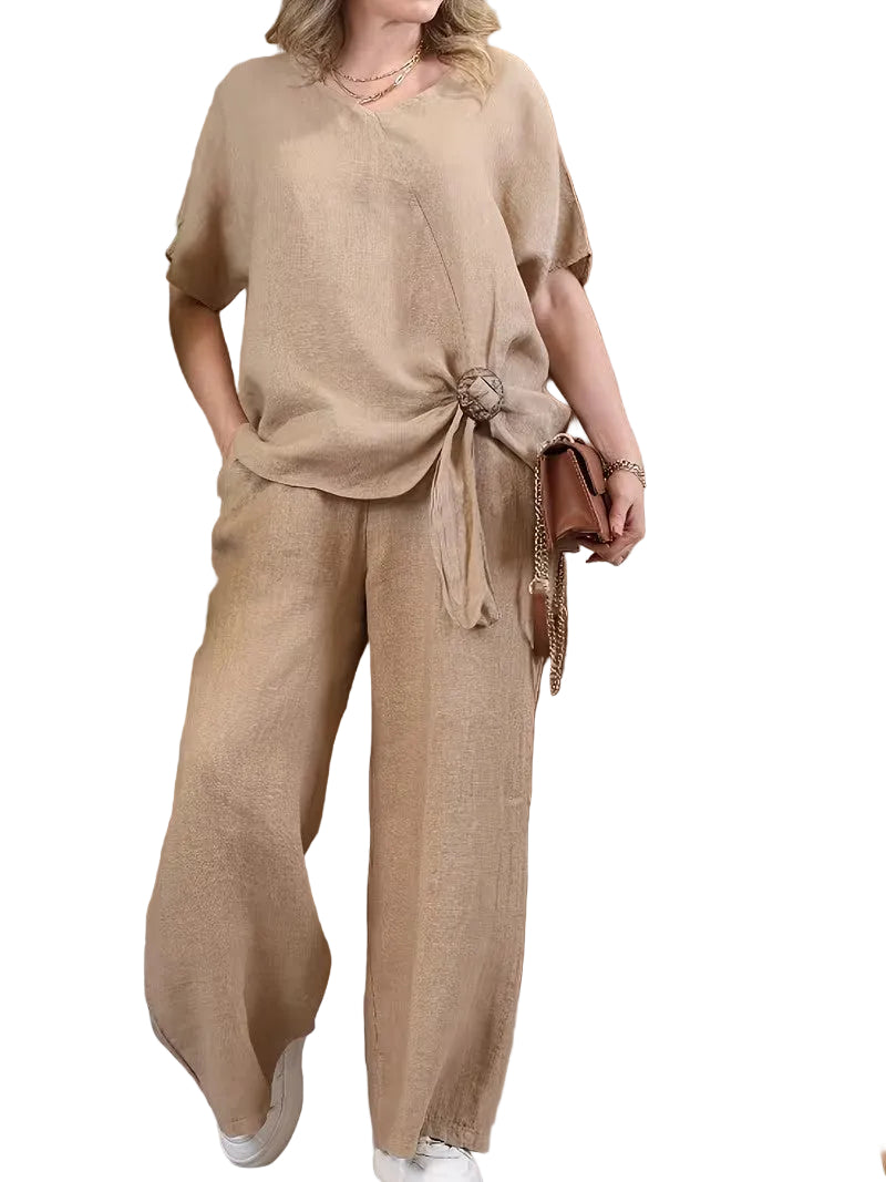 Women's Two-Piece Set with Side Tie