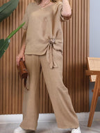 Women's Two-Piece Set with Side Tie