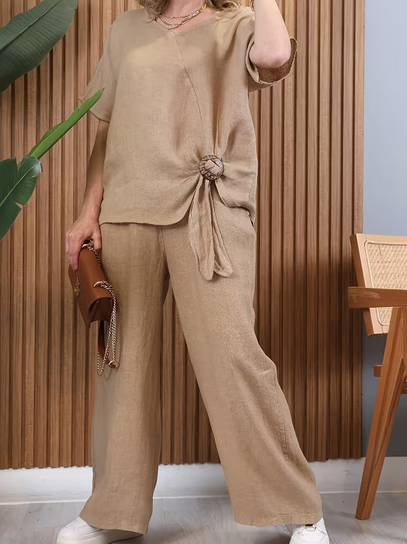 Women's Two-Piece Set with Side Tie